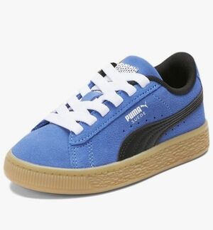 Puma Little Kids Suede Sneaker in Blue